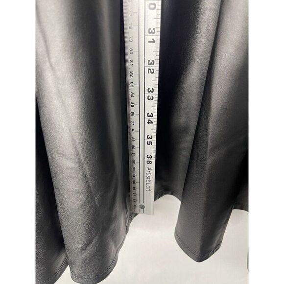 Torrid Womens Dress Faux Leather Black Plus 4 Sleeveless Fit & Flare Midi Length - Picture 5 of 9